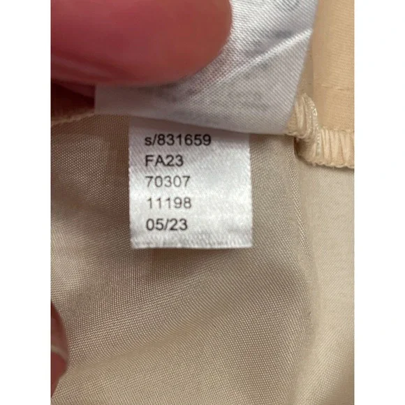 Ann Taylor Kate Women's Faux Suede Wide Leg Pants Cream High Rise Size XL - Picture 14 of 14